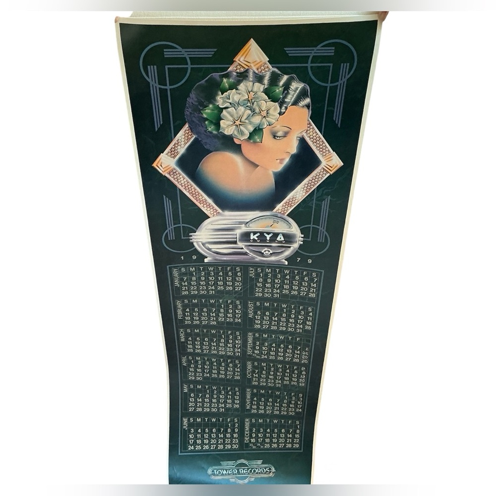 Original "Smoky Eyes" Tower Records 1979 KYA Radio San Francisco Lithograph
